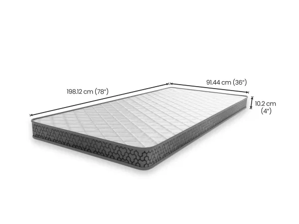 Hugo Solid Wood Diwan with 4 Inches Mattress